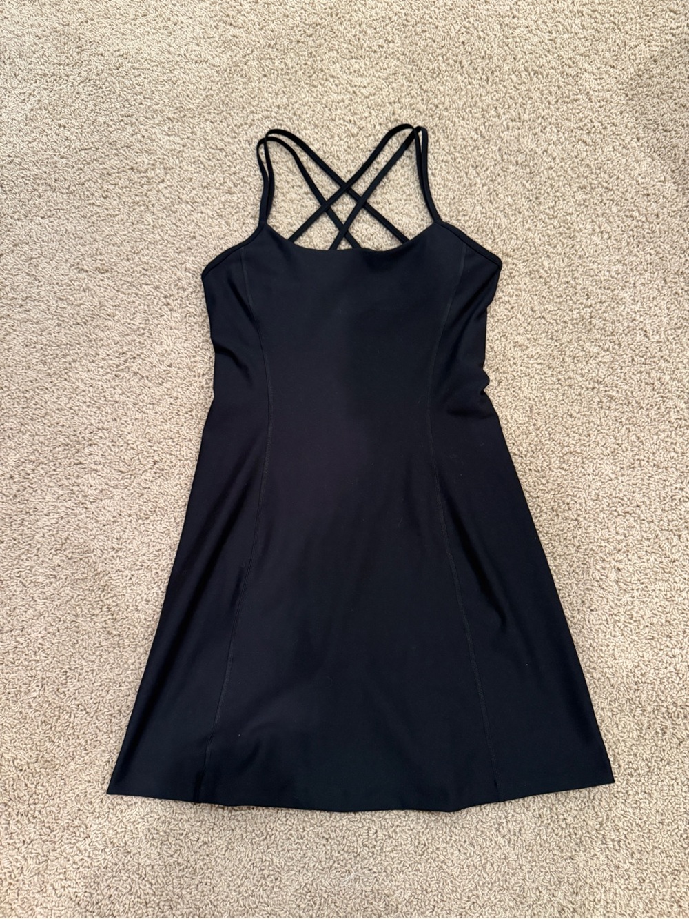 Abercrombie & Fitch YPB sculptLUX Black Athletic Dress with attached Shorts